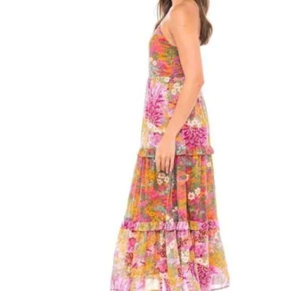 Banjanan Hazel Midi Dress in Loki’s Garden Caramel and Lilac NWOT XXL - Picture 4 of 7